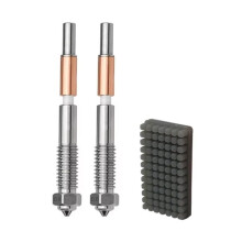 1 Set Bimetalen Nozzle, Nozzle Vervanging voor Qidi Q2 Q2c 3D Printer, voor PLA, PETG, ABS, ASA, PA-CF Filamenten 0.6mm