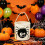 Cesta de Decoração de Halloween - Cesta de Abóbora de Corda de ALgodão para Doces, Presentes e Diversão Sazonal B 7