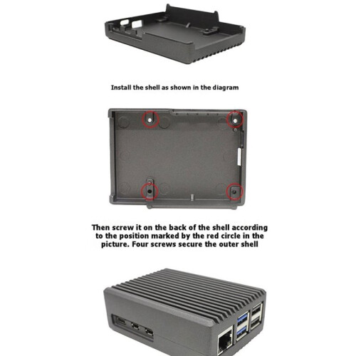 Heatsink Protective Case for Raspberry Pi 5 Aluminum Passive Cooling Metal Shell A 2