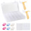 Embroidery Floss Organizer Box Tools - Bobbin Winder, 1 Removable 36 Compartments with 120 Floss Bobbins and Stickers 1