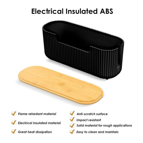 Cable Management Box - Desk Cable Tidy Box for Organizing Cords, Strips, and USB Hubs 2