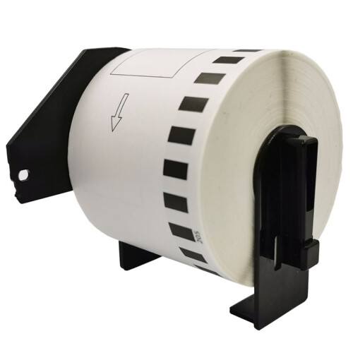 Compatible Continuous Labels for  DK-2205, 2.4" X 100 Ft, QL Label Printers, 6 Rolls + 1 Reusable Cartridge 1