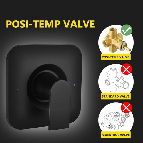 2pcs Shower Trim Kit for T2471BL Series Valve Refills, Solid Metal Construction,Shower Trim Kit 2