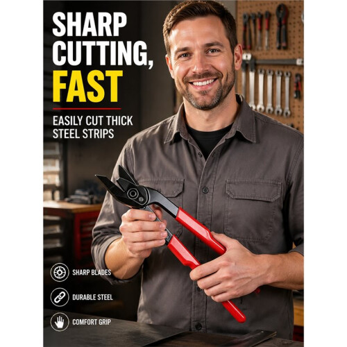 Tesouras de Metal de 12 Polegadas - Tesouras Industriais para Corte de Metal para Aço e Aço Inoxidável 1