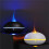 Flyings Saucer Aromatherapy Diffuser 200ml Essential Oil Diffuser Ultrasonic Cool Mist Humidifier 7-Color LED Flame A 4
