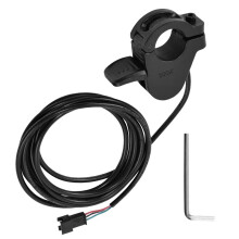 Ebike Thumb Throttle 300X, 3-Pin SM Plug 12-72V Speed Accelerator for 22mm Handlebars, Replacement Throttle