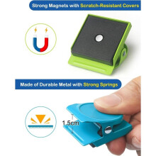Magnetic Clips, 48 PCS Magnetic Metal Chip Clips Fridge Magnets Refrigerator Whiteboard Locker Magnets Heavy Duty Clip