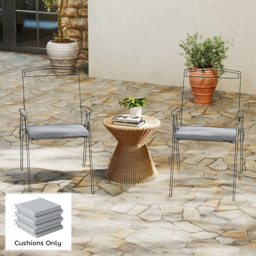 Outsunny Outsunny Seat Cushions with Machine Washable Cover Light Grey 1