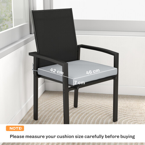 Outsunny Outsunny Seat Cushions with Machine Washable Cover Light Grey 2