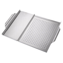 Grillmand Grill Topper met Gaten, Barbecue Grill Tray Grill Pannen voor Buiten Grill, Grill Wok Grill Kookgerei