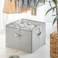 Shoe Storage Organizer, Adjustable Dividers, Foldable, Clear Lid, Fits Sneakers, Sandals, for Closet, Entryway White