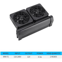 Aquarium Koelventilator voor Koele Vissentank, Aquarium Water Warmteafvoerventilator voor Zoetwater Zoutwater EU Plug