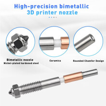 1 Set Bimetal Nozzle,Nozzle Replacement for QIDI Q2 Q2c 3D Printer, for PLA, PETG, ABS, ASA, PA-CF Filaments 0.8mm