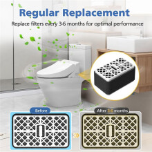 Filtro Desodorizador THU9476 para TOTO Washlet S300, S350E, C100, C200, Cartucho de Banheiro de Alta Eficiência, Pacote com 4