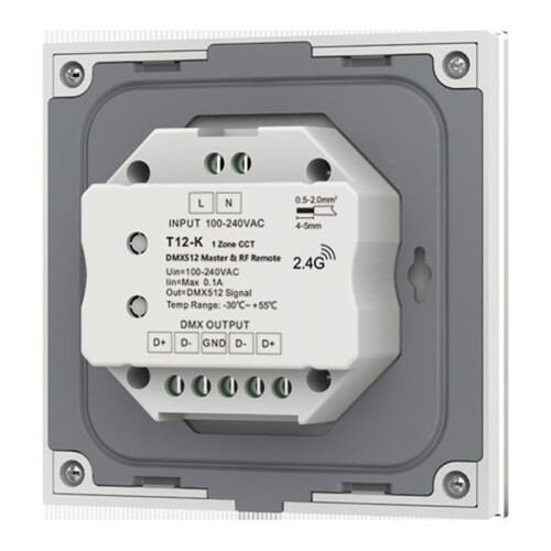 Rotary Panel Dimming Wall  for Dual Color, CCT LED Strip Control Black 2