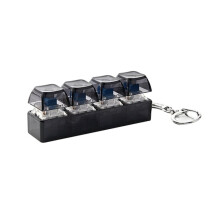 Keyboard Clicker 4 Keys DIY Sensory Fidget Keyring Keycaps Fidget Keyborad Button Finger Stress Relief C