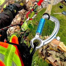 Mousqueton à Verrouillage Automatique Pivotant pour Escalade Rocheuse, pour Secours en Haute Altitude et Protection Contre les Chutes en Extérieur