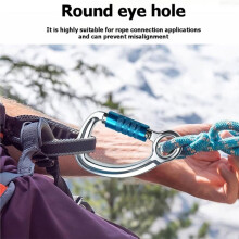 Rock Climbing Carabiner Locking Swivel Auto Locking Carabiner for Outdoor High Altitude Rescue Fall Protection