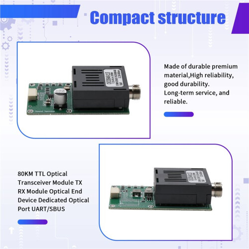 80KM TTL Optical Transceiver Module TX RX Module Optical End Device Dedicated Optical Port UART/SBUS