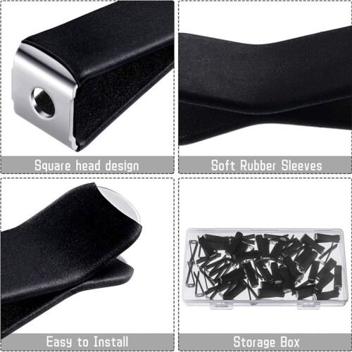 100 Pcs Car Freshies Vent Clips, Square  Air Vent for Auto Bulk Kit with 2 Storage Boxes, Square Holders 1