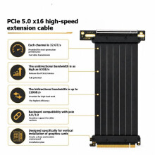 PCIE5.0 X16 Gen5 GPU Extension Cable with Triple Slot Stand PCIE5.0 Card Riser Card Cable for ITX/ATX Case