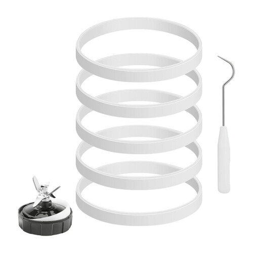 Rubber Gaskets Replacement for Nutri  Blender, 3.94in White Seal  for Auto-IQ Pro Extractor Blade BL450 1