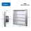 Sistemas de Ventilação de 4 Polegadas Grade Quadrada de Duto de Ar em Aço Inoxidável com Tela para Saída de Ventilador 100mm Saída de Ar 6