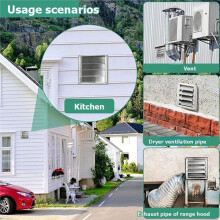 4 Inch Vent Systems Stainless Steel Air Vent Duct Grill Square with Screen Fan Outlet 100mm Air Outlet