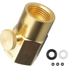 CO2 Refill Adapter with Bleed Valve TR21-4 to CGA320 Connector for Soda Maker Cylinders Soda Bottle Adapter