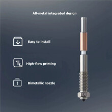 3 Stück Bimetalldüse für QIDI Q2 Q2c 0,2/0,4 mm Keramik-Schnellwechseldüse mit Isolierungsintegration für 3D-Drucker B