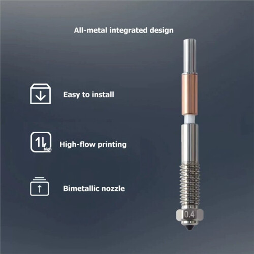 3PCS Bimetal Nozzle for QIDI Q2 Q2c 0.2/0.4mm Ceramic Quick Removal Nozzle Insulation Integration for 3D Printer B