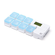 7 Day Pill Organizer with Medicine Reminder Alarm Large Capacity Vitamin Box Organizer Medication Box(No Battery)