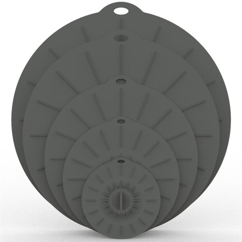 Conjunto de 7 Tampas de Silicone Reutilizáveis e Resistentes Ao Calor para Recipientes de Alimentos, Panelas e Tigelas 1