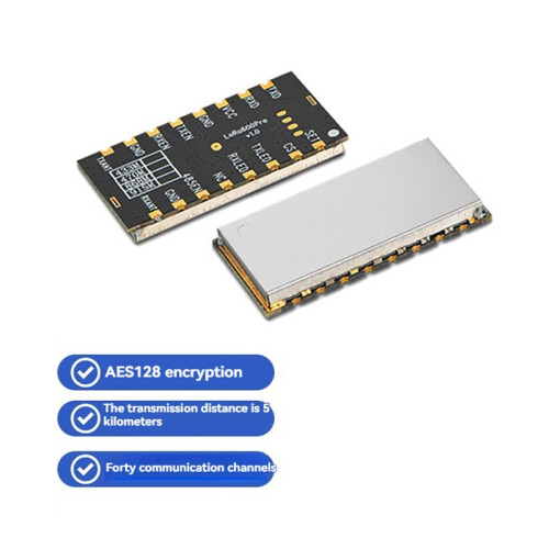 LoRa600Pro 100mW LoRa Module Dual-Antenna Port 40CH 5KM TTL LoRa Serial Wireless Communication Module 433Mhz 2