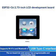ESP32-C6, Tela LCD de 2,73 Polegadas, CI Driver ILI9488, Wi-Fi 6/ 5 Integrado, Sensor de Temperatura e Umidade