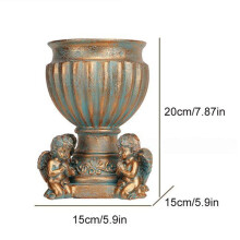 Retro Flowerpot Decorative Retro Angel Sculpture Flower Vase for Entrance Balcony Vintage Indoor Outdoor Garden Pots