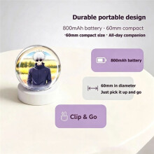 3D Crystal Video Player Electronic Magic Crystal Light Badge 5.4 Photo Display for Birthday Gift Souvenir