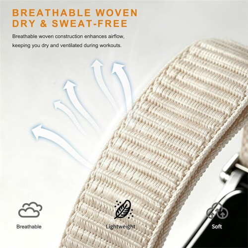 Nylon Sport Wrist Strap for   Air Bands, Adjustable Breathable Replacement Soft Loop Wristband Dark