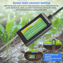 8 in 1 Boden NPK Sensor Salinität EC Feuchtigkeit Temperatur PH Tester mit APP Datenlogger für Garten Landwirtschaftliche Pflanzen