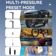 Portable Wireless Digital Tire Inflator for Cars, Motorcycles, Bikes Rechargeable Air Compressor Pump with LED Light