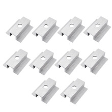 10Pcs Solar Middle Clamps for PV Panels Solar Panel Mounting Hardware Kit for Secure Roof and Ground PV Installation