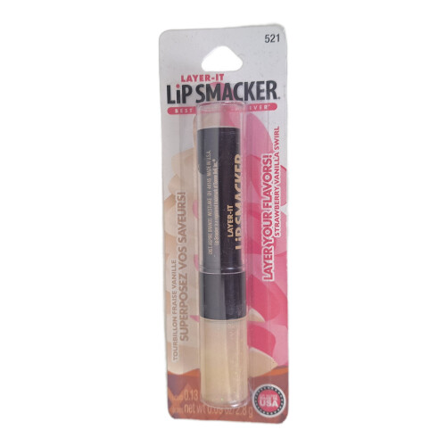 Lip Smacker Layer-It Liquid + Gloss, Strawberry Vanilla Swirl, 521
