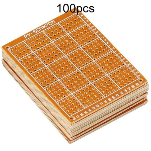 100pcs PCB Board Kit Protoboard Circuit Board Breadboards for DIY Soldering Electronic Projects, Electronic Experiment 2