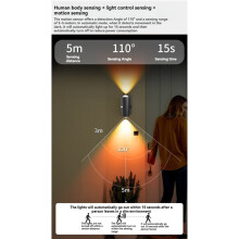 Lumière Murale LED RGB à Capteur de Mouvement, Lumière de Nuit Rechargeable, Lampe D'Ambiance Magnétique pour la Décoration Intérieure 2PCS