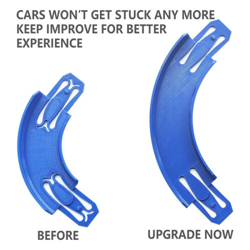 Racetrack Connectors, 90 Degree Replacement Curved Track Pieces 4-Pack Replacement for  Curved Track Corners 1