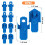 8-Pcs Speed Snap to Classic Track Adapter for  Track Builder Systems for Mixed Layouts and Custom Builds 7