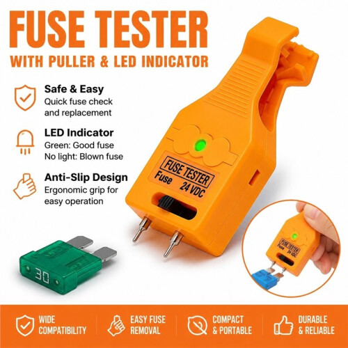 Universal Fuse Tester Multifunctional Portable Checking Blade Fuse Checker Puller Tool Auto Fuse Tester Car Accessories 1
