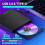 External CD DVD Drive, DVD Burner USB-C & USB-A with TF/ Reader Type C Portable External CD DVD Burner 3