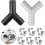 1set Universal Y-Type Washing Machine Hose Diverter, Plastic T-Connect with Hose Clamp, Suitable for Kitchens 6