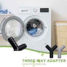 1 Set Universele Y-Type Wasmachine Slangafsplitsing, Plastic T-Verbinding met Slangklem, Geschikt voor Keukens